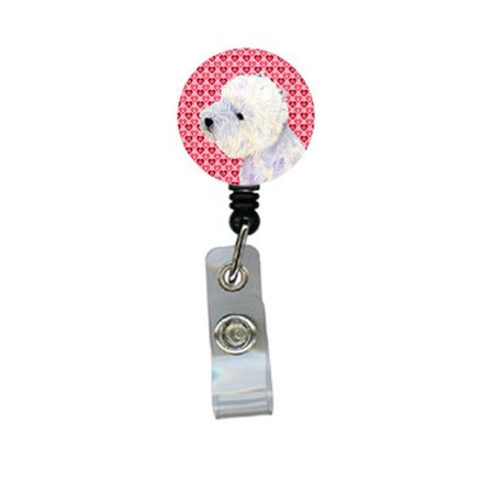 TEACHERS AID Westie Valentines Love and Hearts Retractable Badge Reel or ID Holder with Clip TE235470